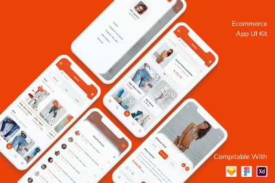 电子商务时尚APP UI模板（FIG,SKETCH,XD）