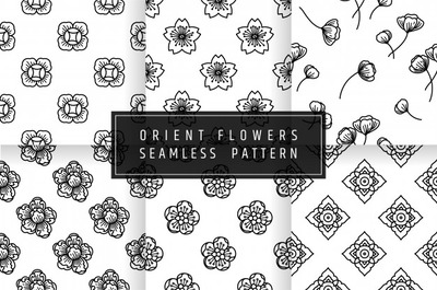 优质的花卉无缝图案背景[EPS]