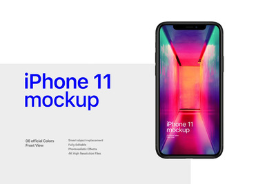 时尚高端简约清新iPhone 11 APP UI样机展示模型mockups