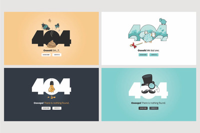 创意404容错页字体创意模板（EPS,JPG）