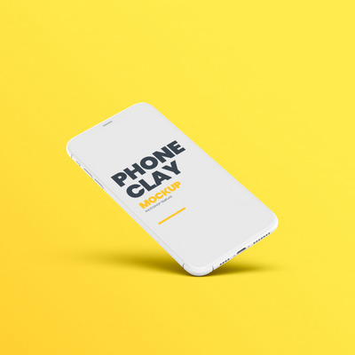 iPhone手机倾斜展示样机[PSD]