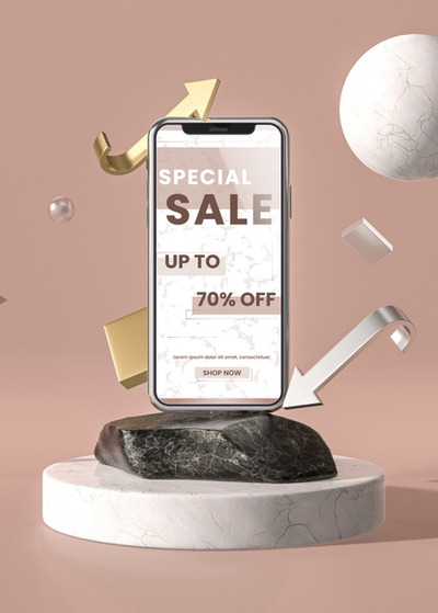 iPhone手机3D展示样机[PSD]