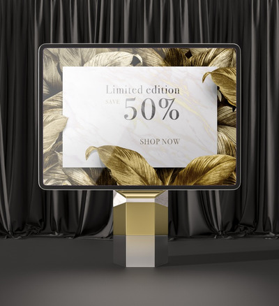 前视图平板页面展示样机[PSD]