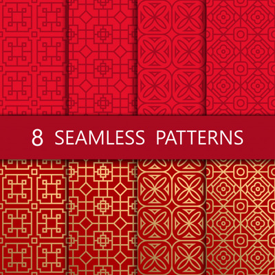 经典中国风的图案纹理背景[EPS]