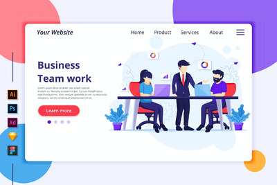 有创意的团队合作创意插画 v2（AI,EPS,FIG,PDF,JPG,PNG,PSD,SKETCH,SVG,XD）