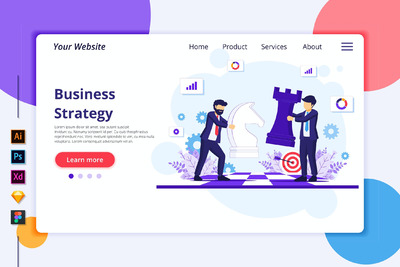 有创意的商业策略概念插画 v2（AI,EPS,FIG,PDF,JPG,PNG,PSD,SKETCH,SVG,XD）