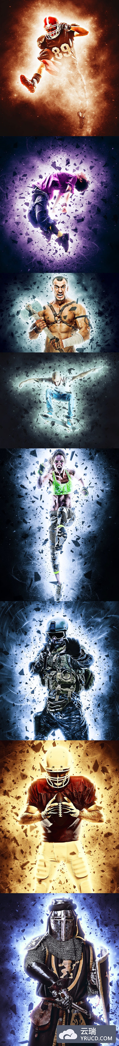 能量爆发效果的海报级PS动作