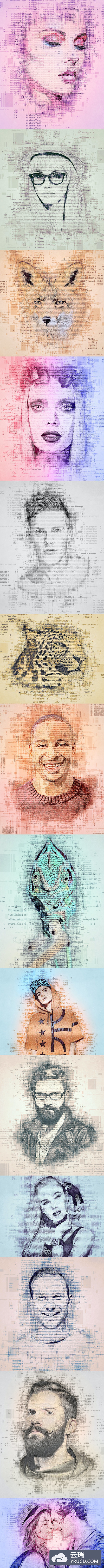 酷炫抽象海报效果的PS动作