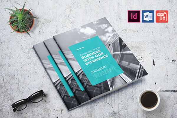 简约高端风格公司简介/企业画册设计模板