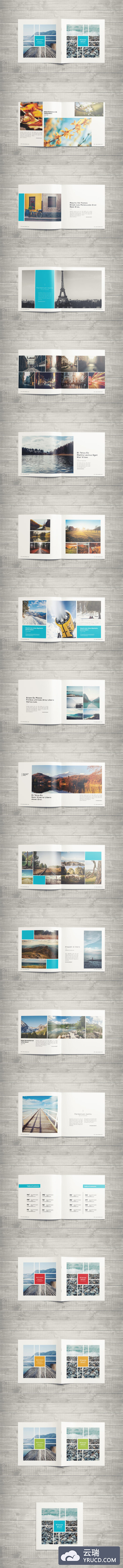 极简主义的摄影作品集画册设计psd模板