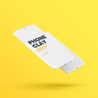 浮动的iPhone手机样机[PSD]