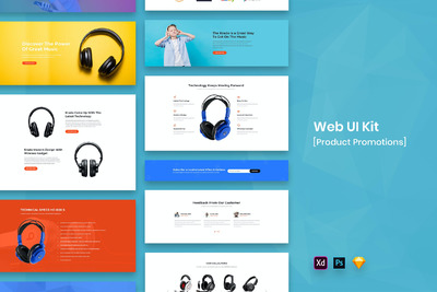 简单的产品电商网站模板（PSD,SKETCH,XD）