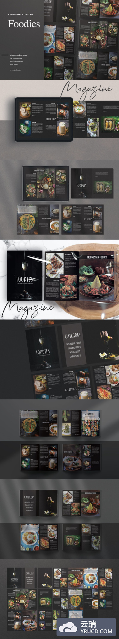 iPad版美食杂志模板下载（indd）
