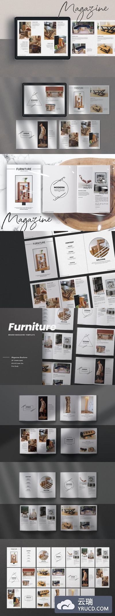 iPad版家具介绍画册设计模板（indd）