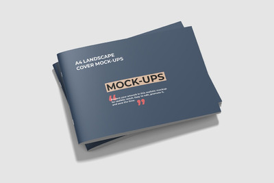 A4封面景观画册样机（PSD）