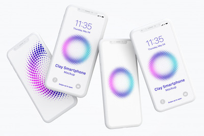 iPhone智能手机组合样机[PSD]