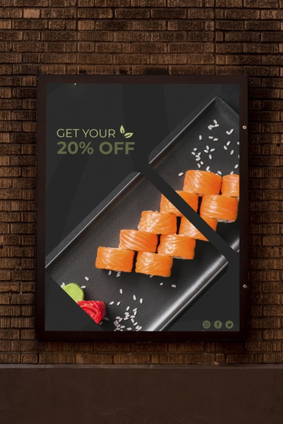 优质的寿司广告牌样机[PSD]