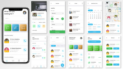 医疗保健类APP UI模板（FIG,SKETCH,SVG,XD）