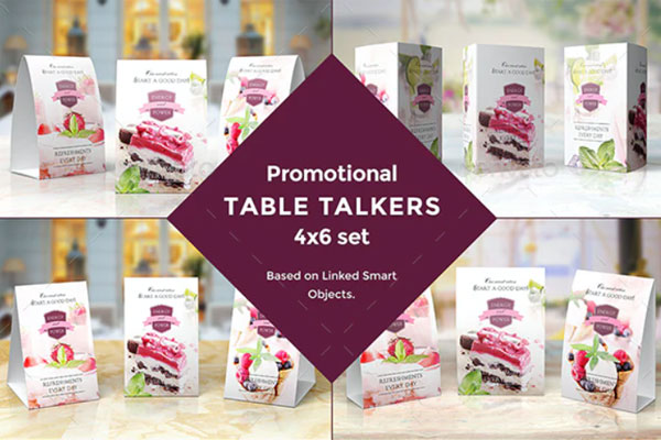 餐桌台卡/餐牌号/餐厅菜单设计样机套装