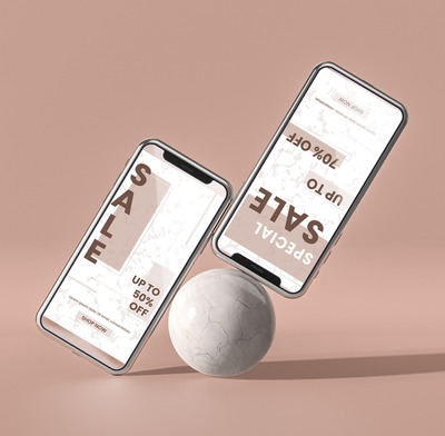 3D手机场景展示高端样机[PSD]