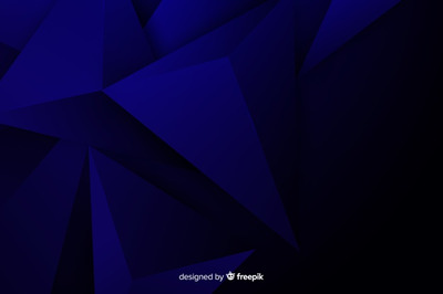 深蓝色的立体多边形背景[EPS]