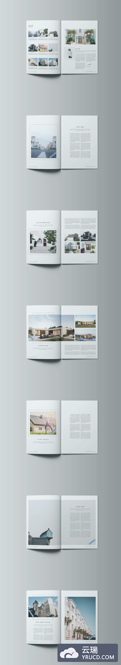 房地产目录画册地产楼盘信息模板（indd）