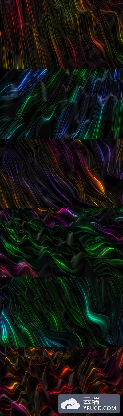 抽象科幻霓虹波背景（JPG）