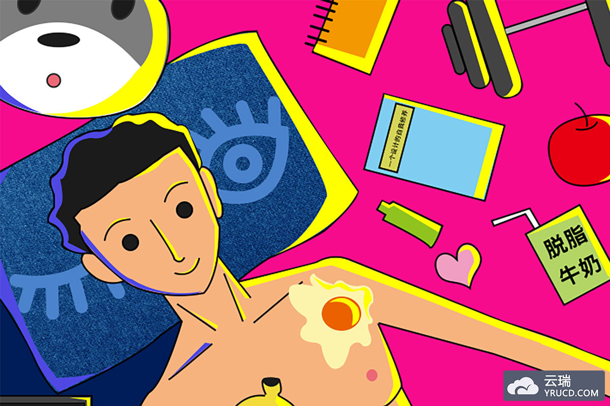 白天黑夜插画创意