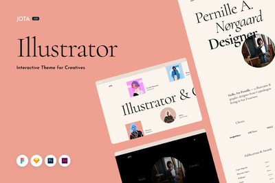 多用途多格式的高品质创意组合Web UI网站设计模板）（PSD，Figma，Sketch，XD）