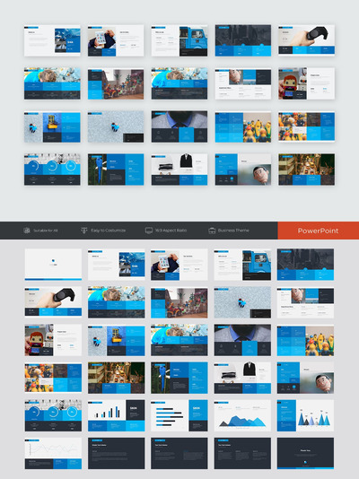 时尚高端专业高品质商业商务powerpoint幻灯片演示模板（pptx）