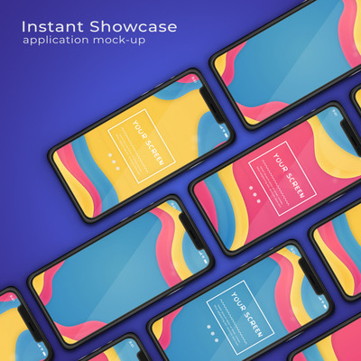 现代iPhone手机应用程序展示样机[PSD]