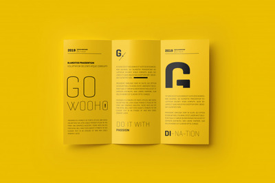 A4三折页宣传册设计模型[PSD]