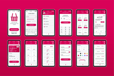 电商网购APP UI 模板下载（AI,EPS,JPG,PNG,PDF,SVG,XD）