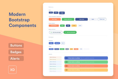 现代风格的bootstrap组件（XD）