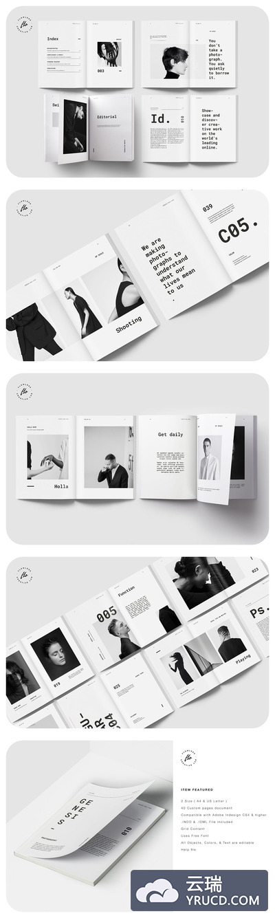 创世纪摄影作品集画册模板（INDD）