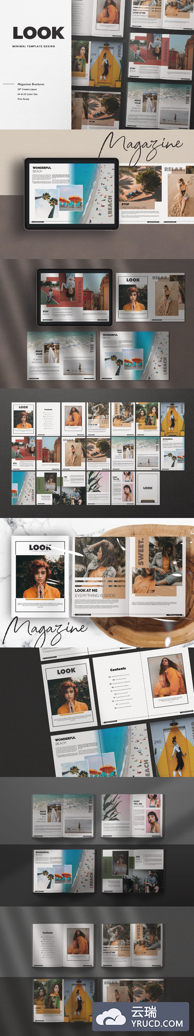 时尚的个性服饰品牌宣传手册画册模板（INDD）