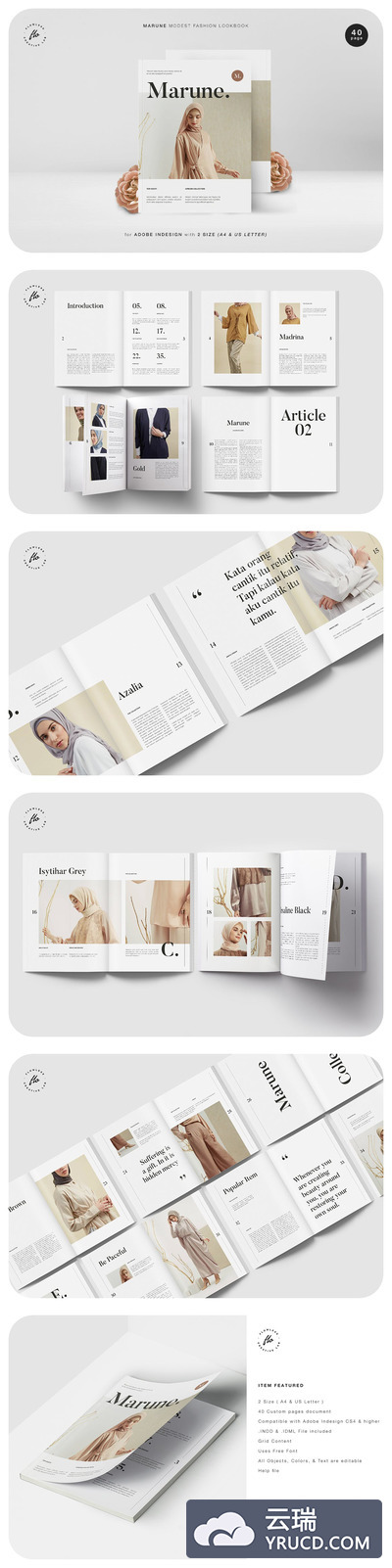 时尚高端专业的高品质品牌手册宣传册画册杂志房地产楼市设计模板