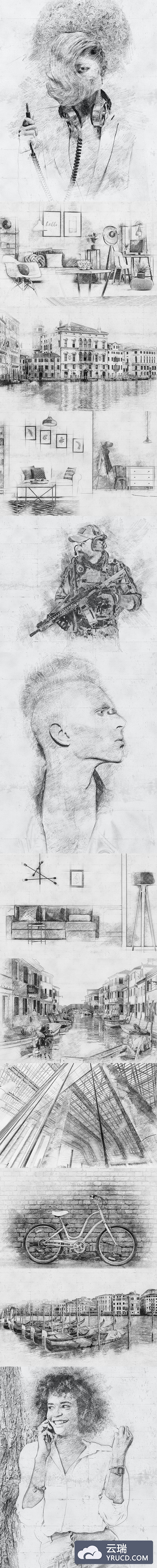 逼真的室内和肖像画效果的PS动作下载(atn)