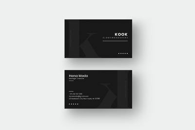 黑色酷炫名片模板下载（AI）