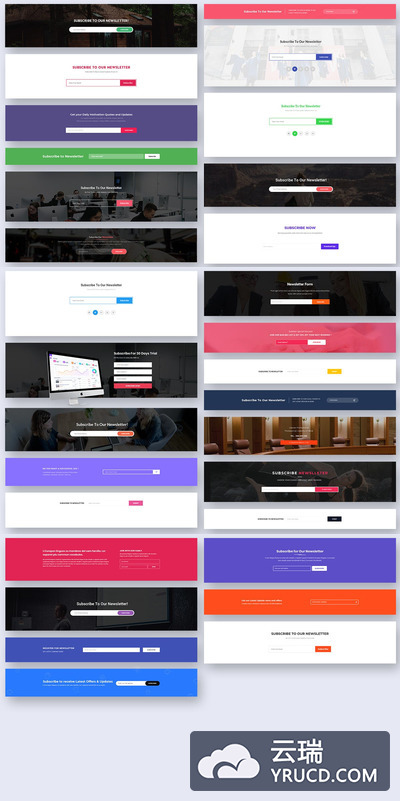 30个信息板块模板下载(PSD,SKETCH,XD)