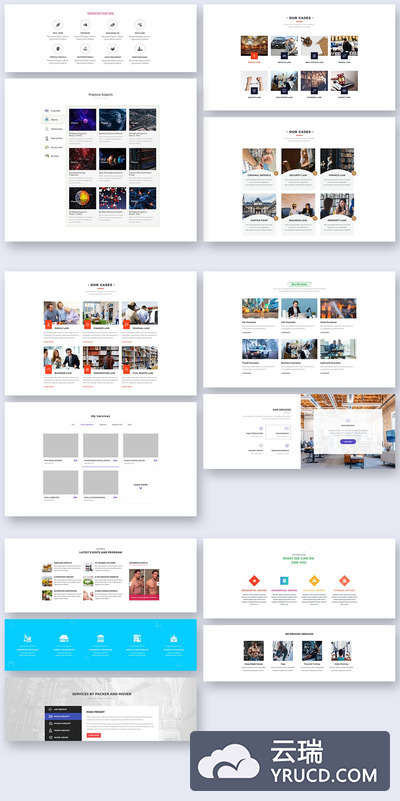 13个网站设计服务板块的设计模板下载(PSD,SKETCH,XD)