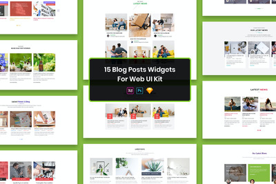 15种博客文章列表设计形式模板下载（PSD,SKETCH,XD）