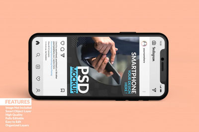 可定制的手机社交媒体页面样机[PSD]