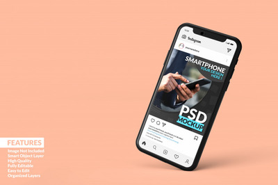 ins帖子手机展示样机[PSD]