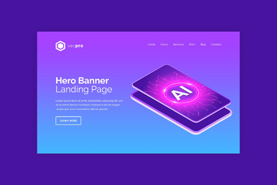 手机AI人工智能插画素材下载(PSD)