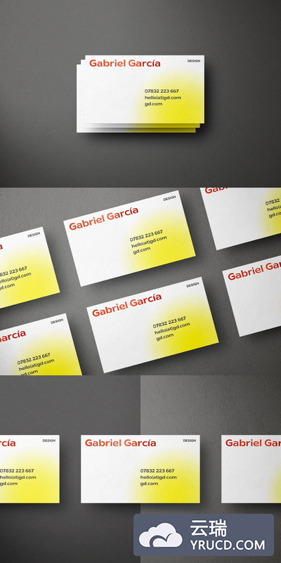 个性两眼的名片模板(PSD)