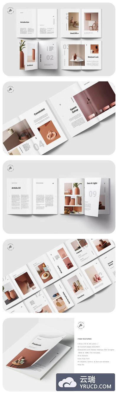 弗雷多尼亚家居装饰产品目录画册模板下载（INDD）