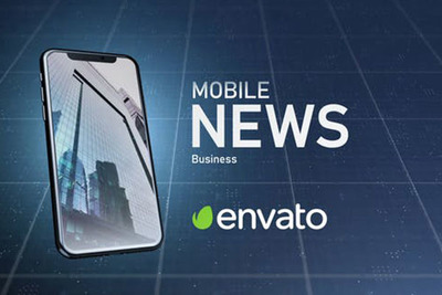 手机新闻广播幻灯片开场视频AE模板