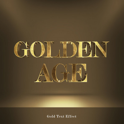 黄金时代字体风格文本效果[PSD]