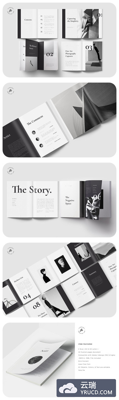 艺术摄影作品集画册模板（indd）